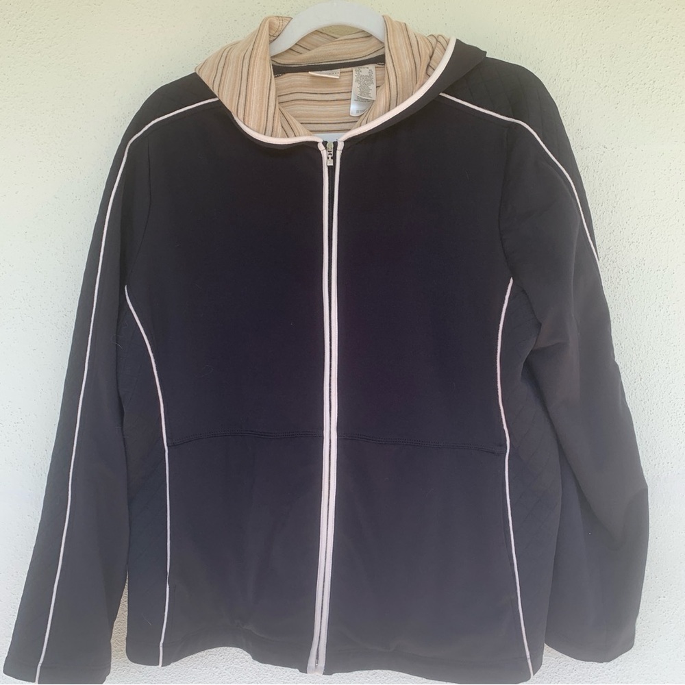 Emma Jamie’s knit hoodie jacket.